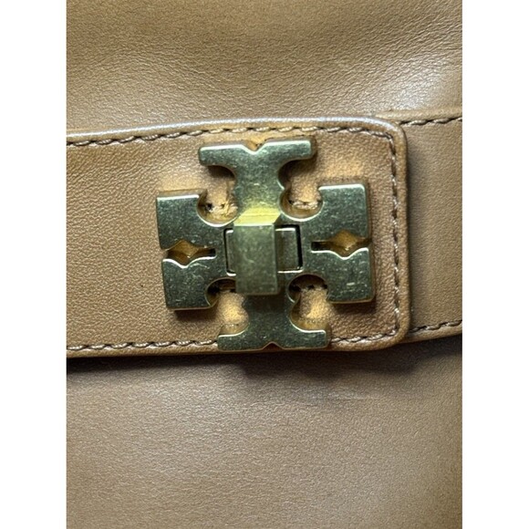 NIB Tory Burch Kira 70MM Bootie Leather Ankle Boots in Mid Tan 59585 Size US 11 - Picture 10 of 16